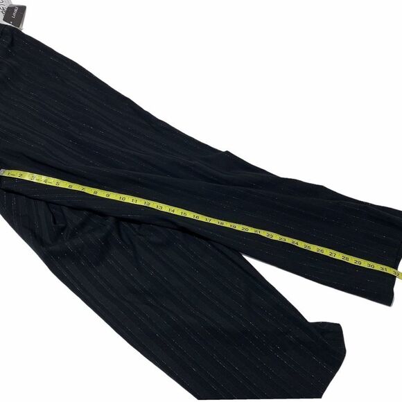 Peter Nygard Black Pinstripe Wide Leg Trousers 16 - Picture 5 of 9